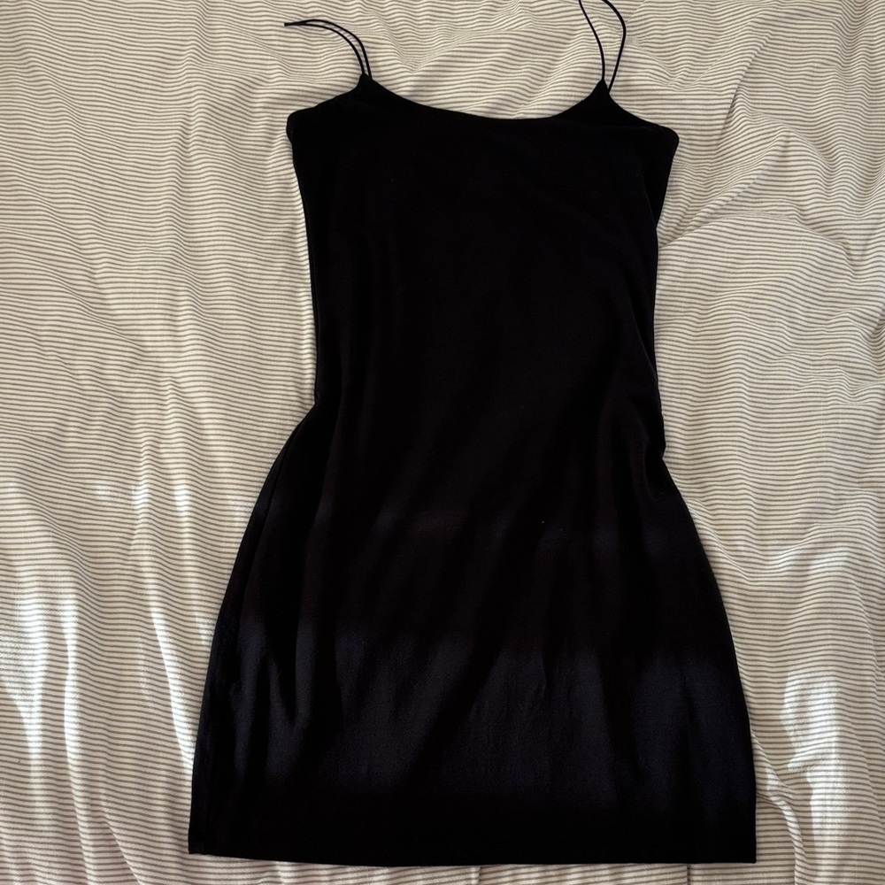 Aritzia Wilfred Black Spaghetti Strap Mini Dress